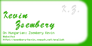 kevin zsembery business card